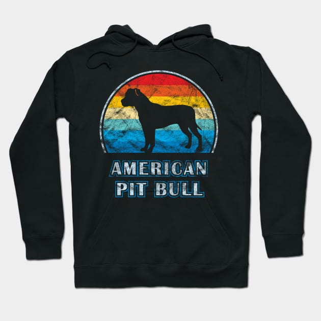 American Pit Bull Terrier Vintage Design Dog Hoodie by millersye